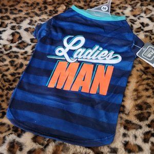 Pet Tee Ladies Man Dog or Cat .. New w/ Tags! small SALE!!!